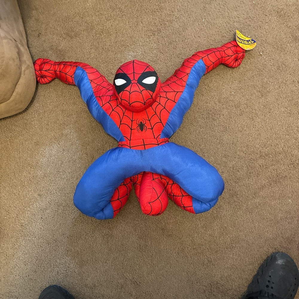 Rare 2002 Marvel Comics SPIDER-MAN Pillow Time Pal soft plush toy 18"